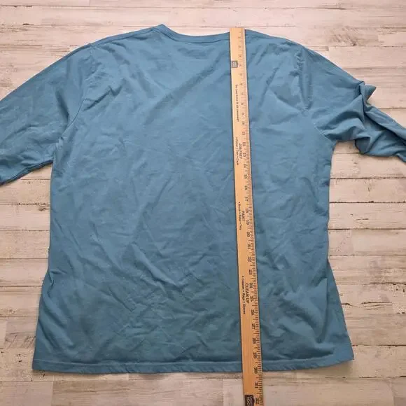 Huk Mens XXL Blue Long Sleeve Fishing T-Shirt Cotton Blend - Picture 5 of 6